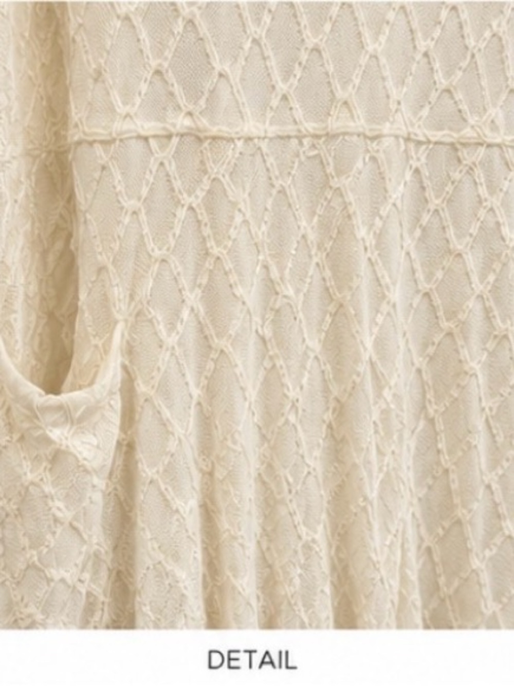 Raquel Allegra Ivory Mesh Knit Tank Dress - Picture 2 of 5